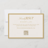 Elegant Ivory and Gold Wedding RSVP Karte (Vorderseite)