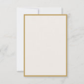 Elegant Ivory and Gold Wedding RSVP Karte (Rückseite)