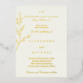 Elegant Ivory Bible Verse Christian Wedding Folieneinladung (Vorderseite)