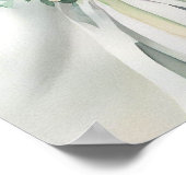 Elegant Ivory, Bridal Cascading Bouquet 2, Poster (Ecke)