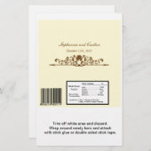 Elegant Ivory/Brown Wedding Large Candy Bar Wrap (Vorne/Hinten)