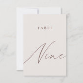 Elegant Ivory Calligraphy Table Nine Tischnummer (Vorderseite)