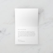 Elegant Ivory Calligraphy Wedding Message Dankeskarte (Innenseite)