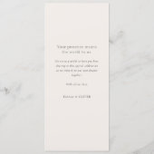 Elegant Ivory Copper Script Double Side Wedding  Menükarte (Rückseite)