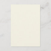 Elegant Ivory Cream Minimalist Wedding Begleitkarte (Rückseite)
