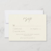 Elegant Ivory Cream Minimalist Wedding QR Code RSVP Karte (Vorderseite)
