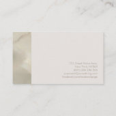 Elegant Ivory Cream Pearl Monogram Visitenkarte (Rückseite)