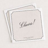 Elegant Ivory Double Frame Wedding Napkins Serviette