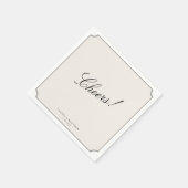 Elegant Ivory Double Frame Wedding Napkins Serviette (Ecke)