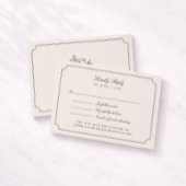 Elegant Ivory Double Frame Wedding RSVP Card