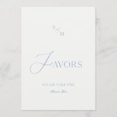 Elegant ivory “Favors” sign Einladung (Vorderseite)