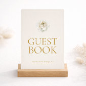 Elegant Ivory Floral Guest Book Sign Einladung