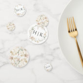 Elegant Ivory Floral Monogram Wedding Confetti Konfetti (Gruppe)