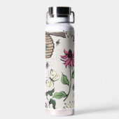 Elegant Ivory Floral Queen Bee Personalisiert Trinkflasche (Rückseite)