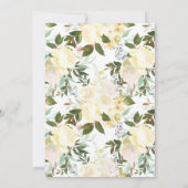 Elegant Ivory Floral Rose Erste Heilige Kommune Einladung (Rückseite)