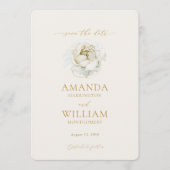 Elegant Ivory Floral Save the Date Card Einladung (Vorderseite)