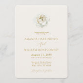 Elegant Ivory Floral Wedding Invitation Einladung (Vorderseite)