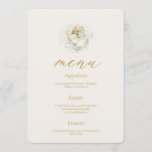 Elegant Ivory Floral Wedding Menu Card  Einladung (Vorderseite)