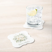 Elegant Ivory Floral Wedding Untersetzer (Vor Ort)