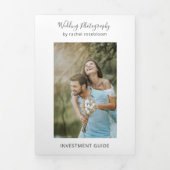 Elegant Ivory Foto Fotografie Trifold Broschüre (Cover)