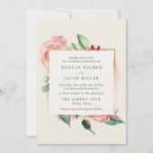 Elegant Ivory Garden Floral Wedding Einladung (Vorderseite)