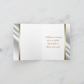 Elegant Ivory Gold Swirl Vielen Dank Dankeskarte (Innenseite)