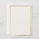 Elegant ivory green gold foliage Rehearsal Dinner Einladung (Rückseite)