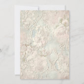 Elegant Ivory Lace Bridal Shower Einladung (Rückseite)