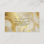 Elegant Ivory Marble and Gold Glitter Treuekarte (Rückseite)