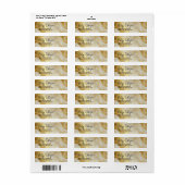 Elegant Ivory Marble & Gold Glitter Return Address (Vorne)