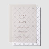 Elegant Ivory Minimalistisch Rettete unser Datum Pergament Einladungen (Versetzt (Einladung))