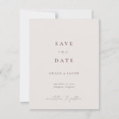 Elegant Ivory Minimalistisch Script Foto Save The Date (Vorderseite)