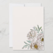 Elegant Ivory & Off White Florals Wedding Einladung (Rückseite)