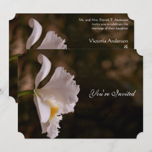 Elegant Ivory Orchid Earth Tone Einladung zur Hoch