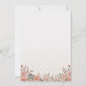 Elegant Ivory Peach Floral Islamische Hochzeit Einladung (Rückseite)