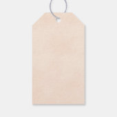 Elegant Ivory Peach Rose Wedding Vielen Dank Geschenkanhänger (Rückseite)