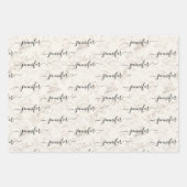 Elegant Ivory Pearl Texture Muster Geschenkpapier Set (Vorderseite 2)