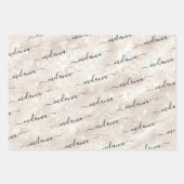 Elegant Ivory Pearl Texture Muster Geschenkpapier Set (Vorderseite)