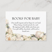Elegant Ivory Peony Books for Baby Begleitkarte (Vorderseite)