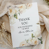 Elegant Ivory Peony Garden Thank You Dankeskarte