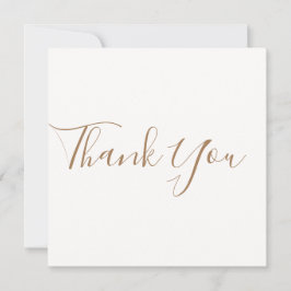 Elegant Ivory Photo Wedding Thank You Card Dankeskarte