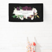 Elegant Ivory Plum Lila floral Banner (InSitu)