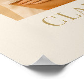 Elegant Ivory Rehearsal Dinner Photo Wedding Poster (Ecke)