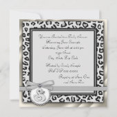 Elegant Ivory Rubber Duck Baby Shower Einladung (Rückseite)