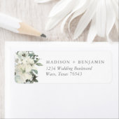 Elegant Ivory Sage Blumengrün Rücksendeadresse (Insitu)