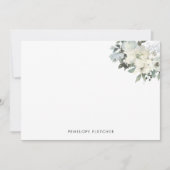 Elegant Ivory Sage Wasserfarben Mitteilungskarte (Vorderseite)