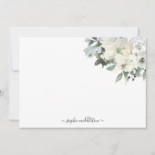 Elegant Ivory Sage Wasserfarben Mitteilungskarte (Vorderseite)