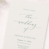 Elegant Ivory & Sage Wedding Invitation  Einladung
