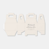 Elegant Ivory Script Wedding Custom Vielen Dank Geschenkschachtel (Ungefaltet)