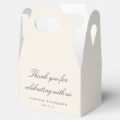 Elegant Ivory Script Wedding Custom Vielen Dank Geschenkschachtel (Geöffnet)